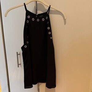 Black Top with Grommet Details